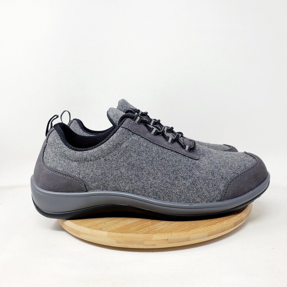Orthofeet Sierra Shoes Womens 9.5 2E X WIDE Grey‎ Lace Up Comfort Sneaker 711